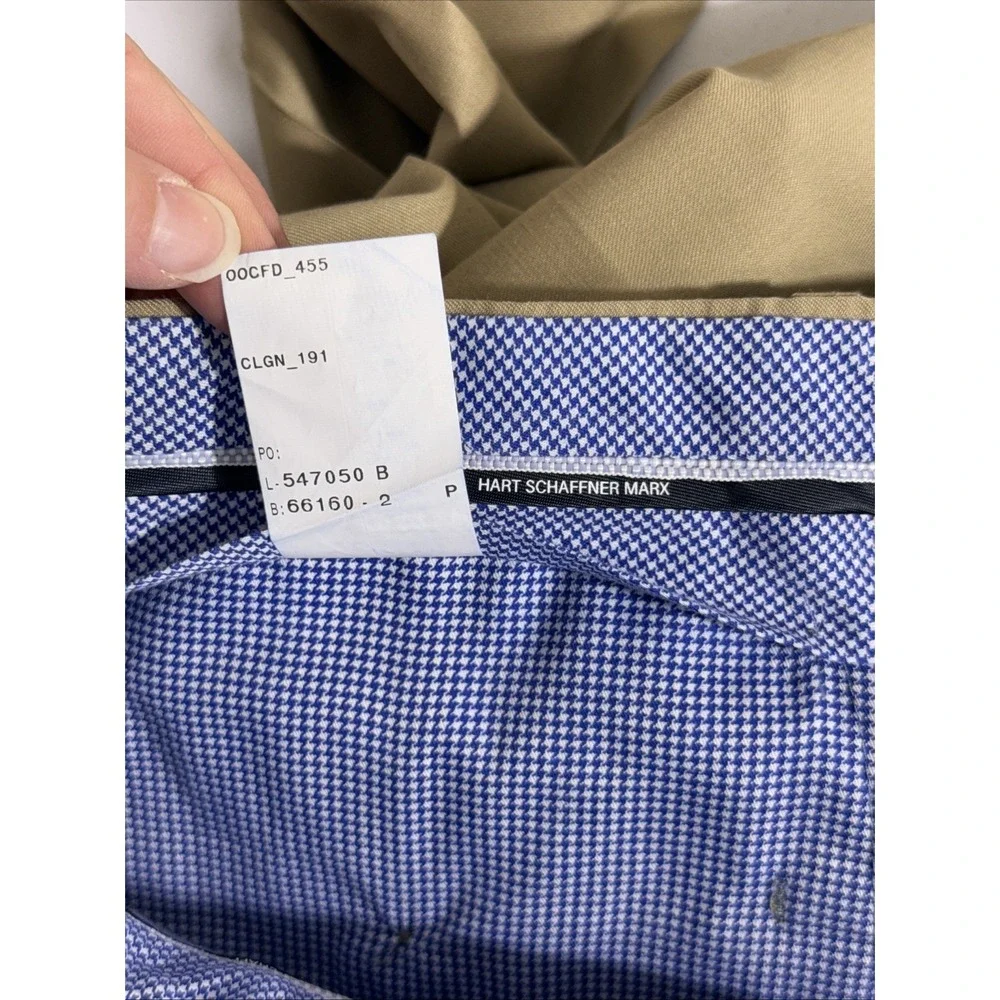 Hart Schaffner Marx Pants‎ Mens Size 34 Beige Performance Stretch Office Career